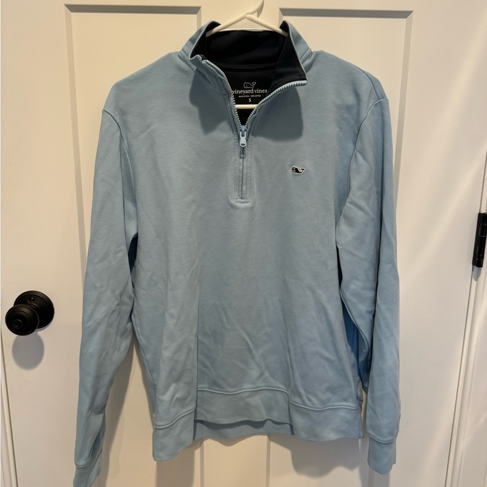 Vineyard Vines Quarter Zip - Light Blue - Size: Small